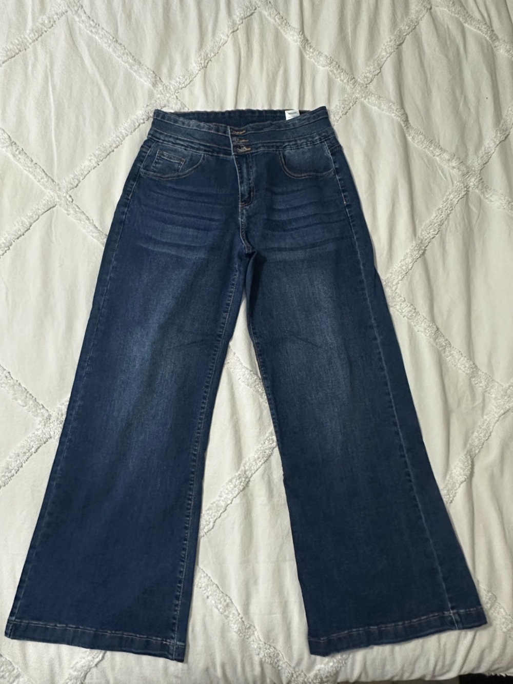 Wide Leg Women’s Jeans - Dark Blue